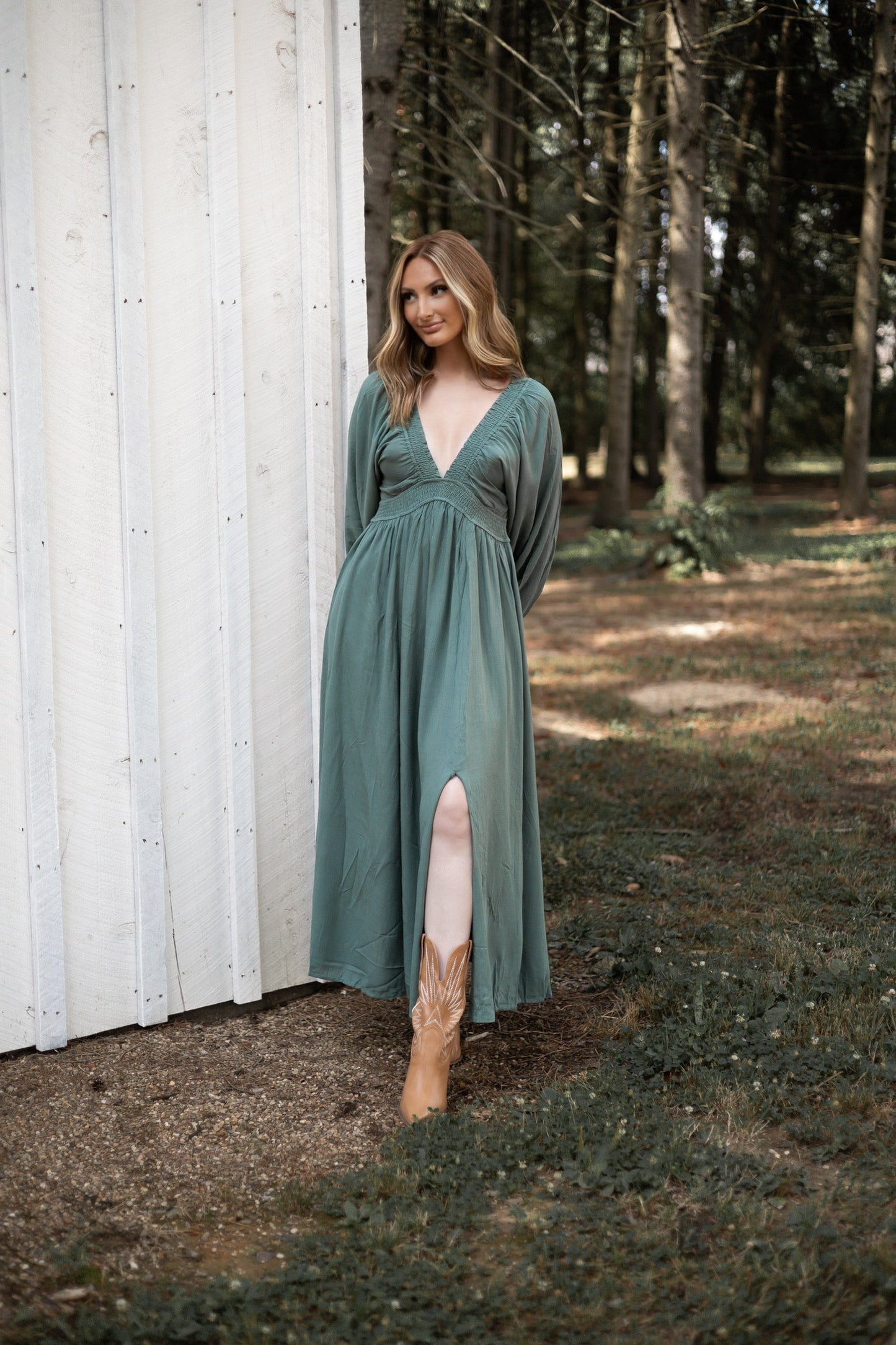 Plunge V-Neck Maxi Dress