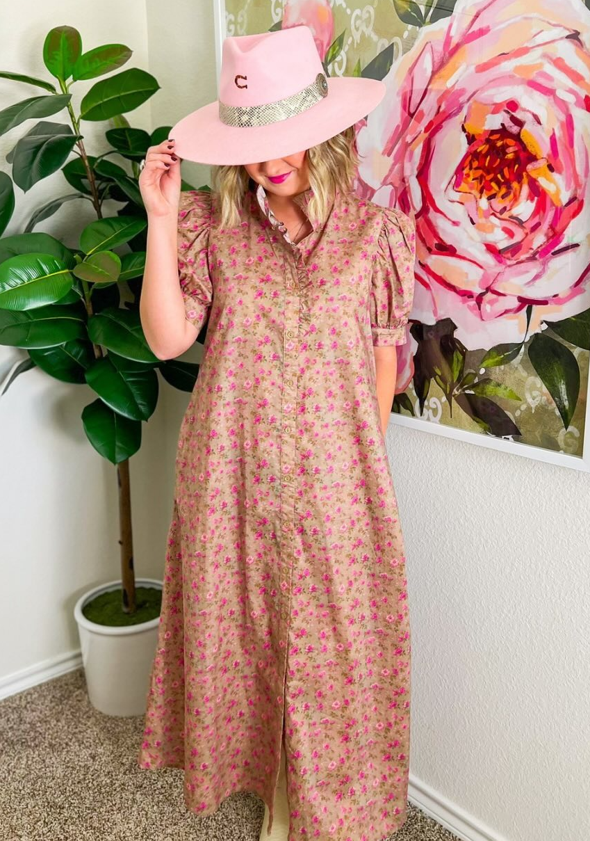 Radiant Row Floral Midi